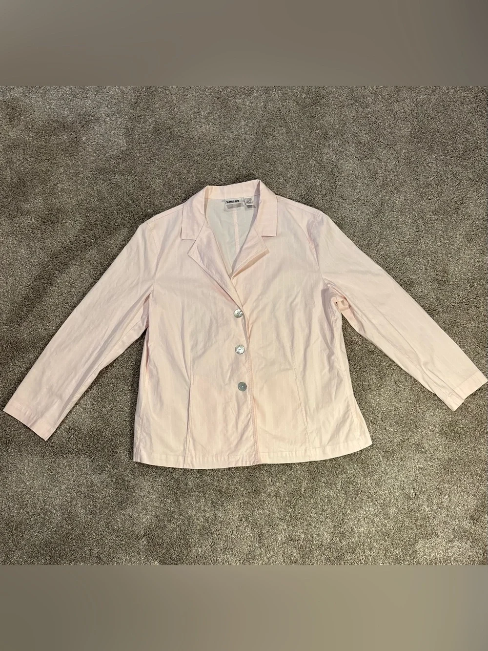 Chico's Design Women’s Light Pink 2-Piece Outfit Set Pantsuit Jacket Pants Sz 3